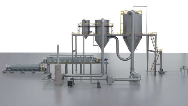 電池級磷酸鐵鋰干燥焙燒系統